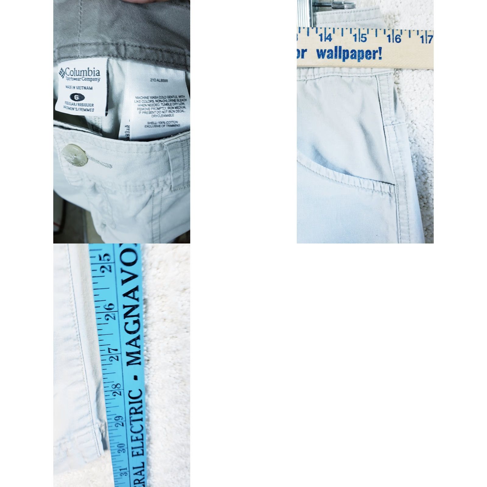 Vintage VINTAGE Columbia Khaki Hiking Pants Straight Leg Women 31x30 6 Beige Chino Comfort Casual Wool? Size 28" / US 6 / IT 42 - 8 Thumbnail