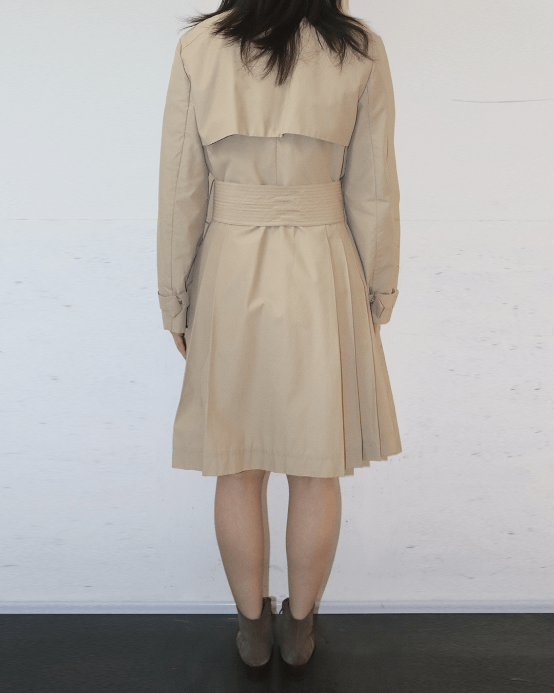 Calvin Klein Calvin Klein Pleated Detail Trench Coat Size M / US 6-8 / IT 42-44 - 3 Thumbnail
