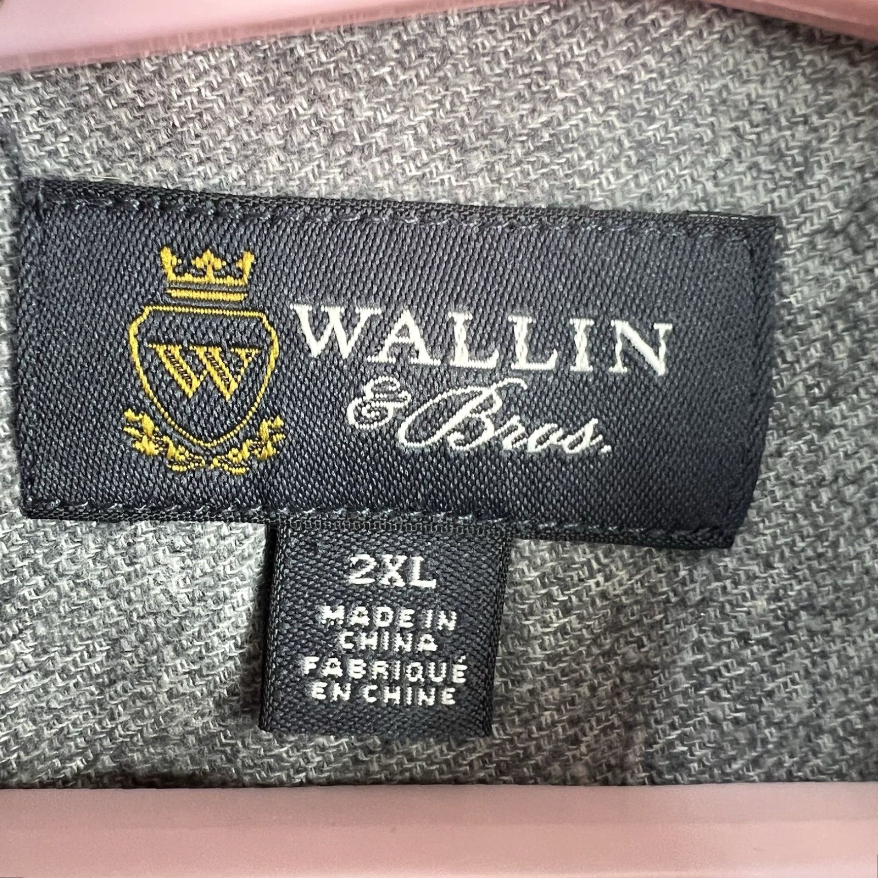 Vintage Wallin & Bros Shirt Men 2XL Gray Flannel Long Sleeve Button-Down Cotton Solid Mens Size US XXL / EU 58 / 5 - 7 Thumbnail
