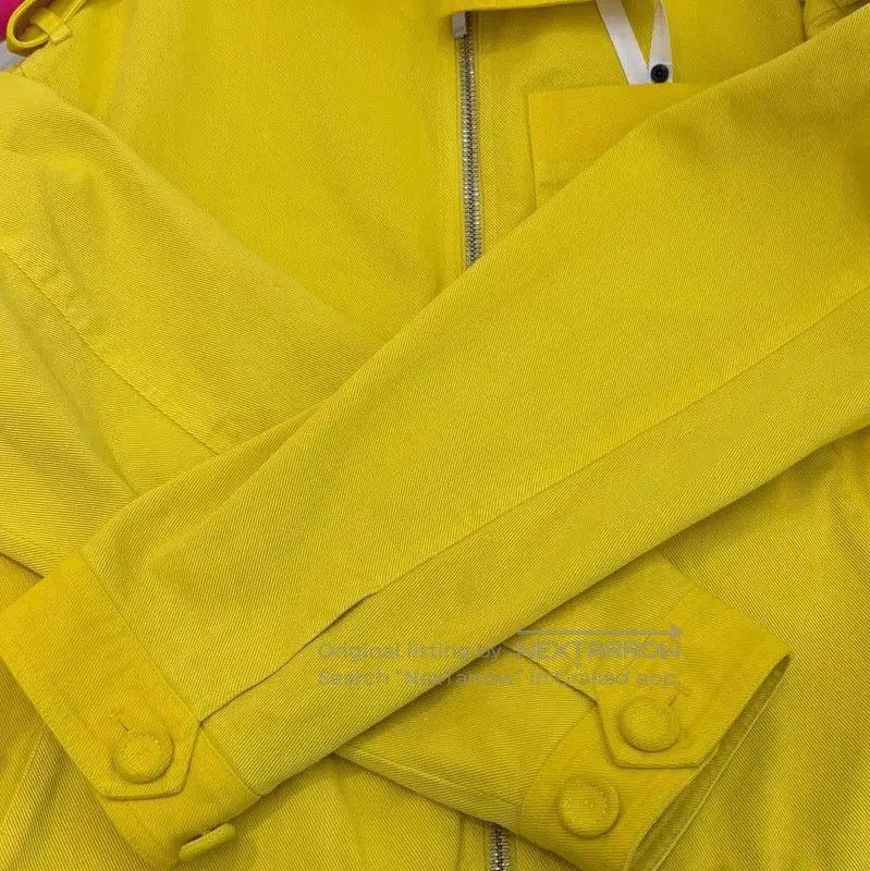 Dior Dior Yellow Cotton Logo Long Sleeve Jacket . Size US M / EU 48-50 / 2 - 4 Thumbnail