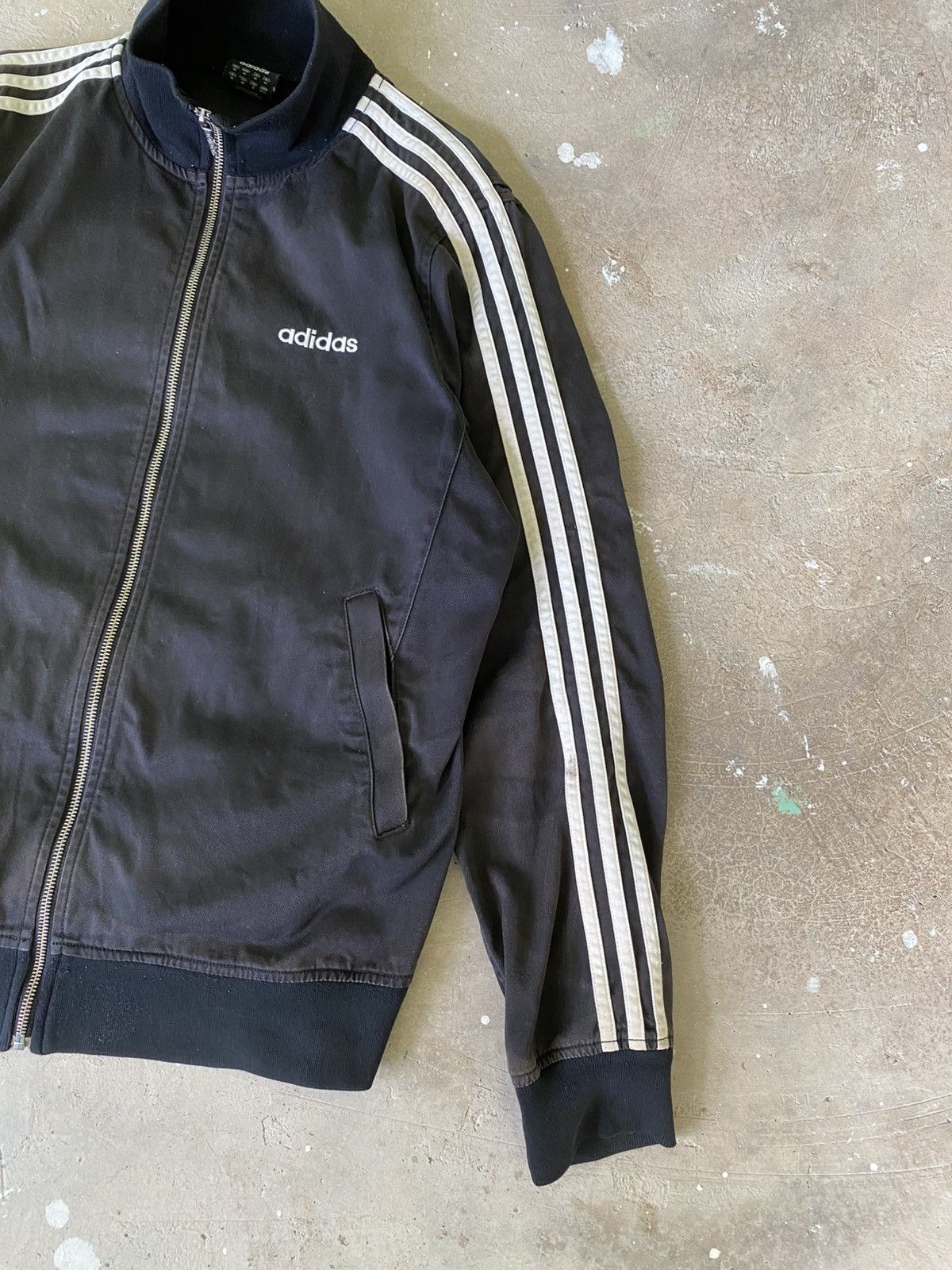 Adidas Vintage Adidas 3 Stripe Track Jacket Black Size US M / EU 48-50 / 2 - 2 Thumbnail