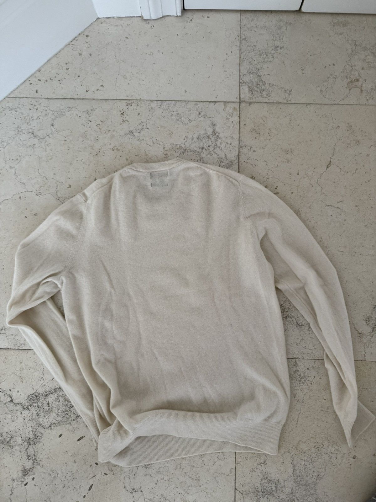 Galeries Lafayette Cream 100% Cashmere Sweater Size US L / EU 52-54 / 3 - 4 Thumbnail