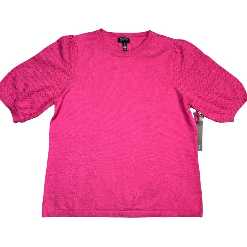 Jones New York NWT New $79 Jones New York Stitch Sleeve Azalea Pink Sweate Size L / US 10 / IT 46 - 2 Thumbnail
