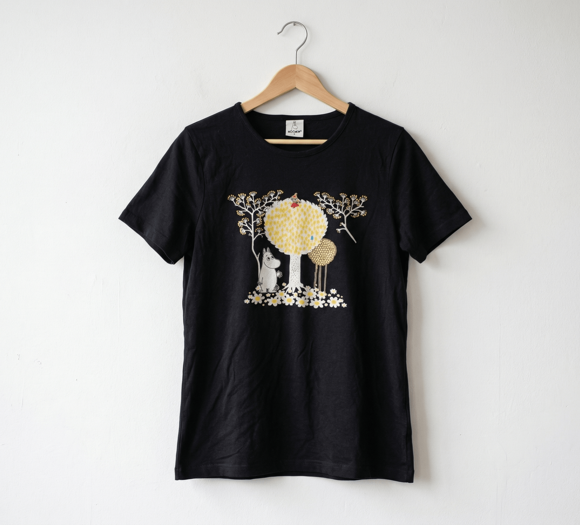 Other Moomin Moomintroll Graphic T-Shirt Black Cotton Crew Neck S Size S / US 4 / IT 40 - 1 Thumbnail