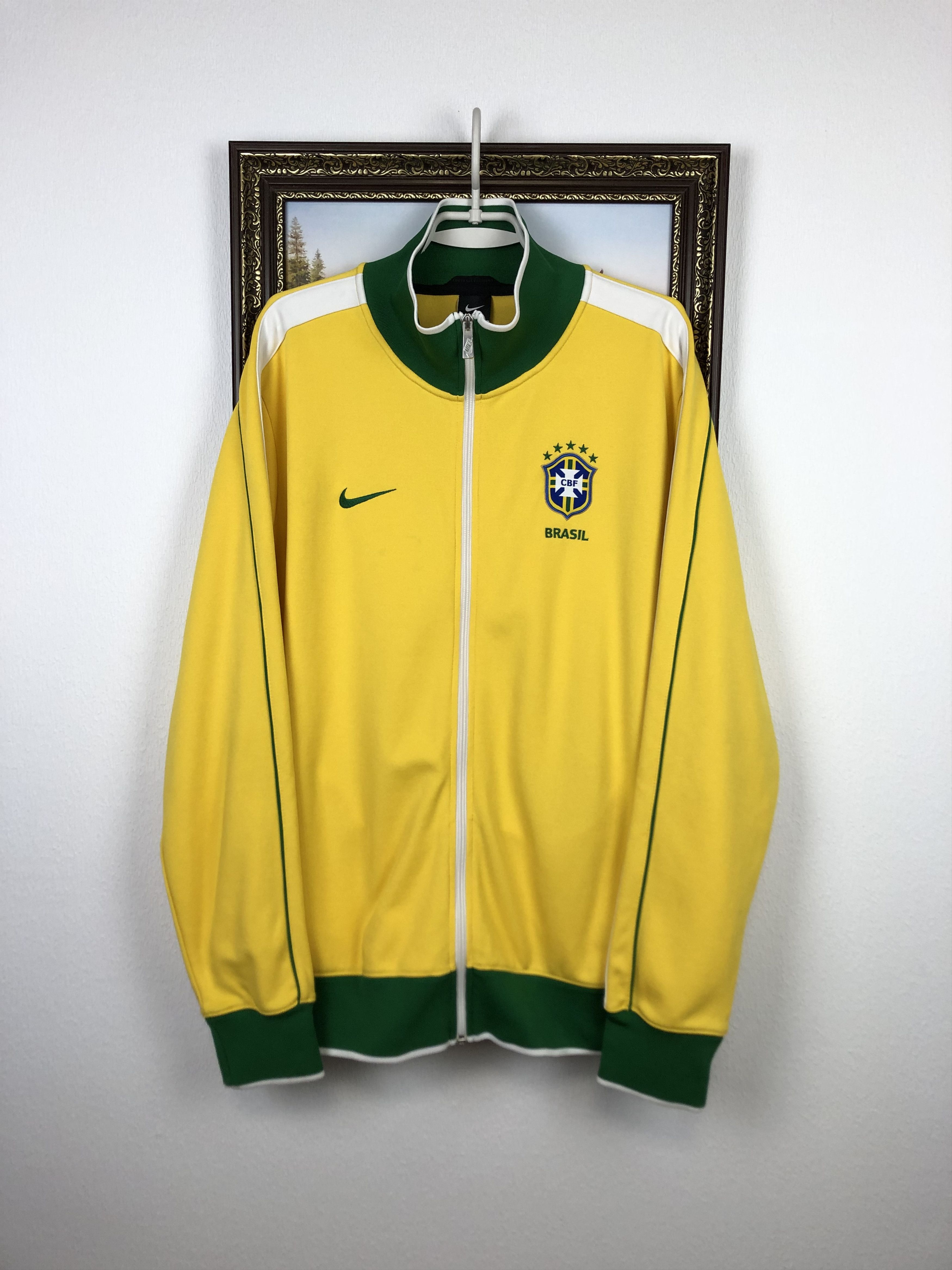 Nike Brazil Football Jacket Soccer Track Top National Team