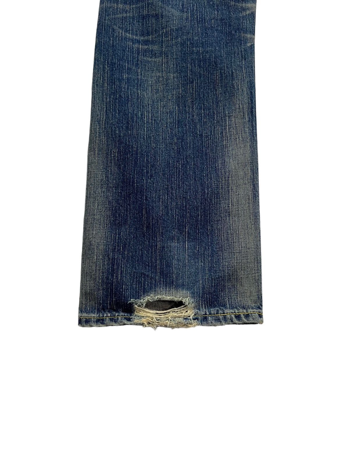 Edwin FYE🔥Vintage EDWIN 504 Japan Grunge ZigZag Distressed Denim Size US 30 / EU 46 - 14 Thumbnail