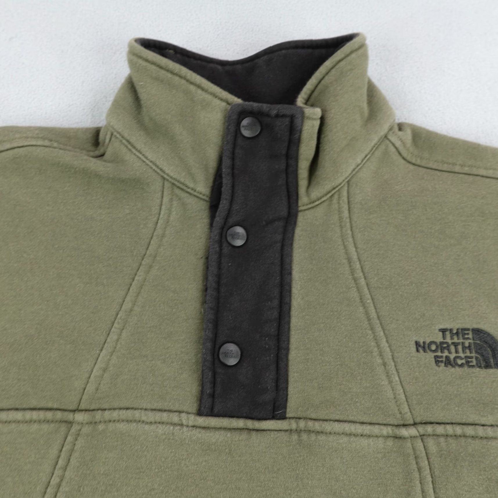 The North Face The North Face Sweatshirt Medium Green Alphabet City Fleece Snap Pullover Sweater Size US M / EU 48-50 / 2 - 2 Thumbnail