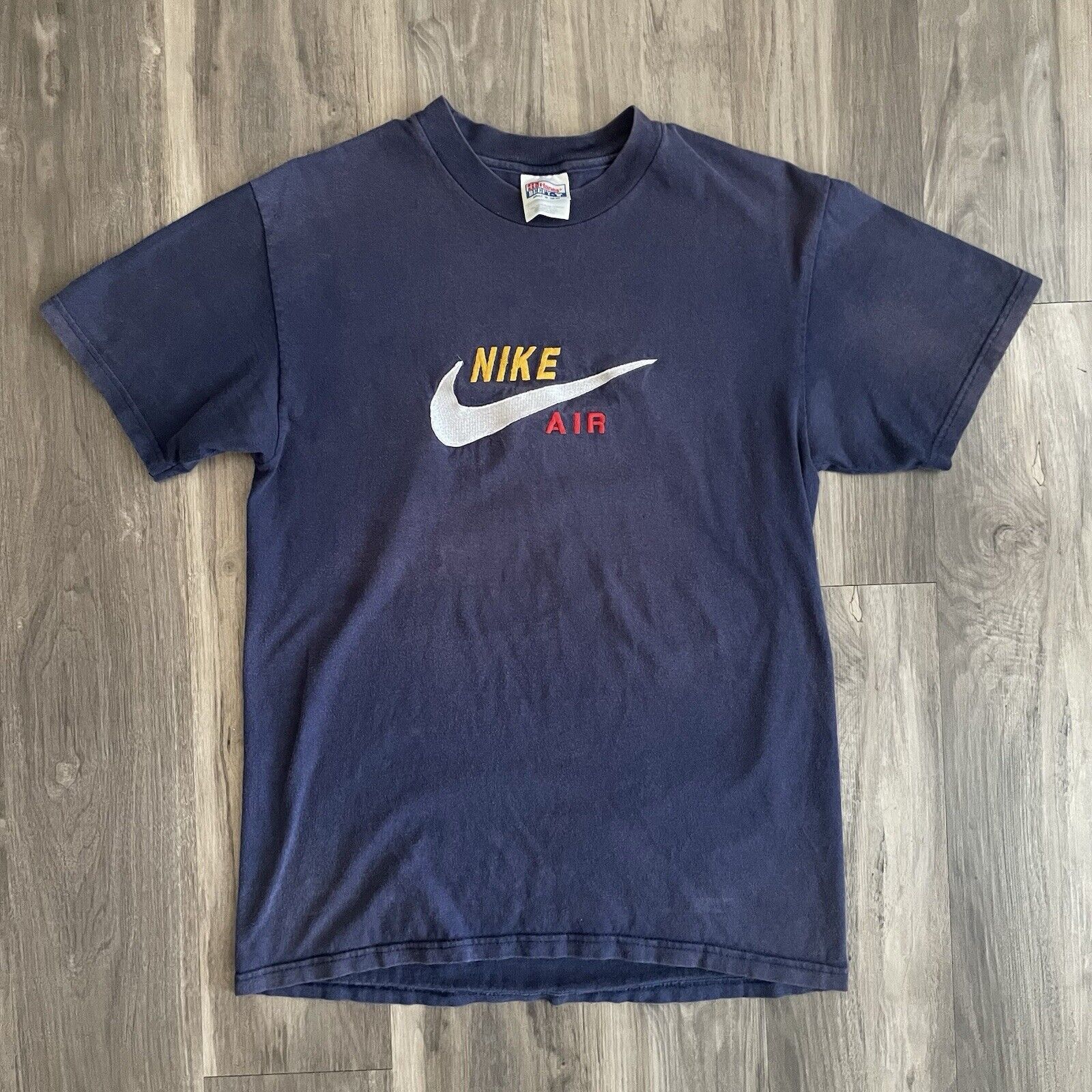 Nike × Vintage Vintage Nike Air T-Shirt Size M Faded Boot 1990s Nike Size US M / EU 48-50 / 2 - 1 Thumbnail