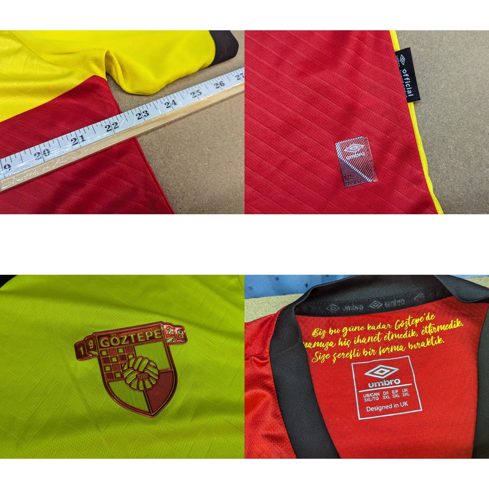 Umbro Umbro Goztepe 2021-2022 Home Mens Football Jersey Shirt 3XL Adult Multicolor Size US XXL / EU 58 / 5 - 8 Thumbnail