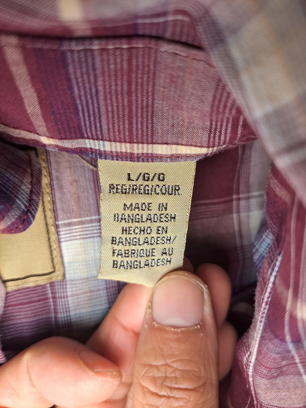 Wrangler Wrangler Pearl Snap Shirt Mens Large Red Plaid Cotton Size US L / EU 52-54 / 3 - 4 Thumbnail