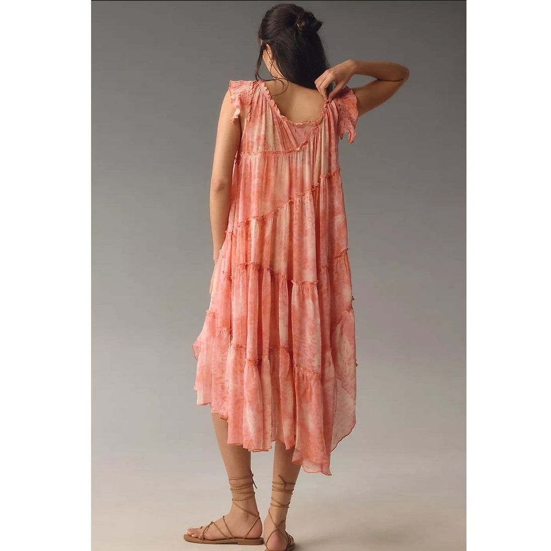 Anthropologie NWT Asymmetric Hanky Sheer Tunic Midi Dress $178 X-LARGE Size XL / US 12-14 / IT 48-50 - 3 Thumbnail