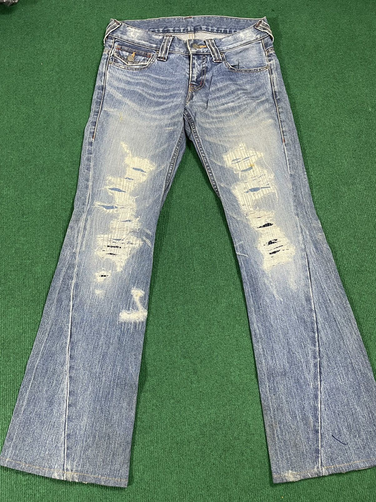 Japanese Brand Distressed Tornado Mart Flairs Cut Jeans Size US 32 / EU 48 - 2 Thumbnail