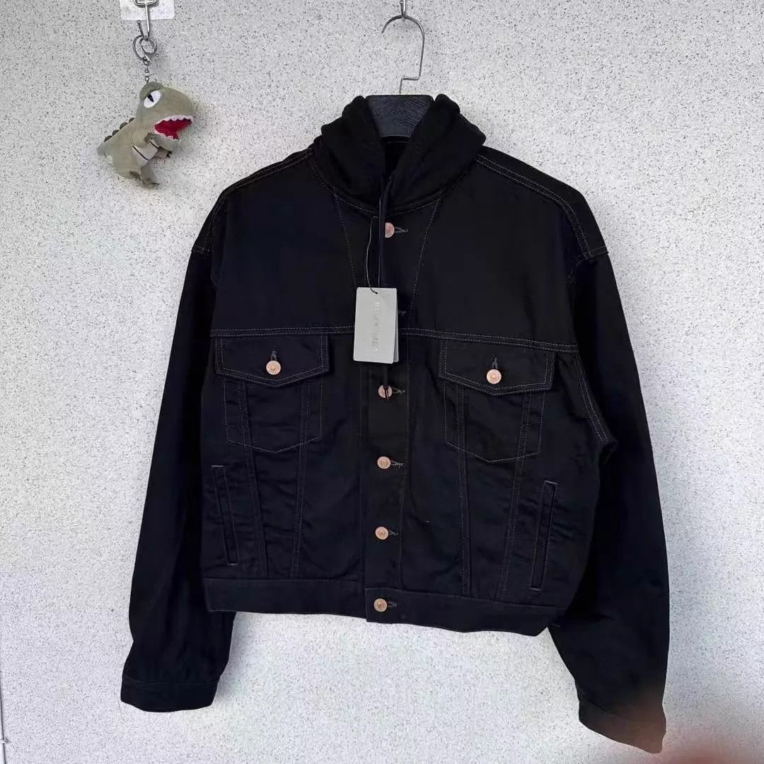 Balenciaga Balenciaga Denim Hooded Jacket 36 Back Logo New Tags Size XS / US 0-2 / IT 36-38 - 1 Thumbnail