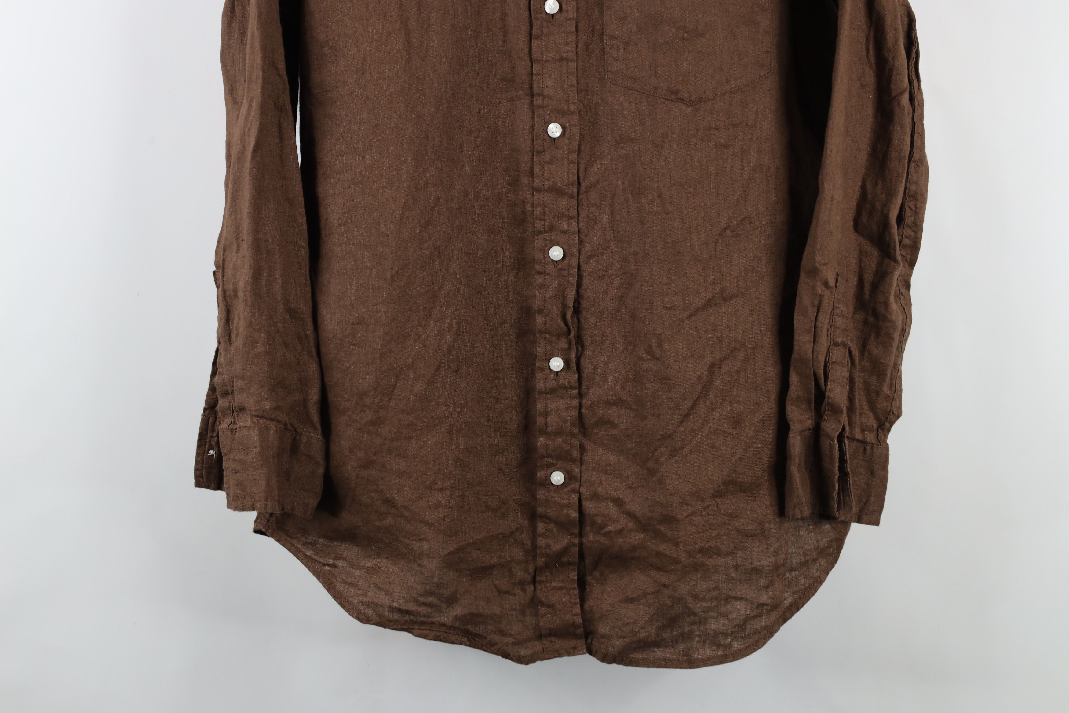 Gap × Vintage Vintage Y2K Gap Boyfriend Baggy Collared Button Shirt Brown Size M / US 6-8 / IT 42-44 - 3 Thumbnail