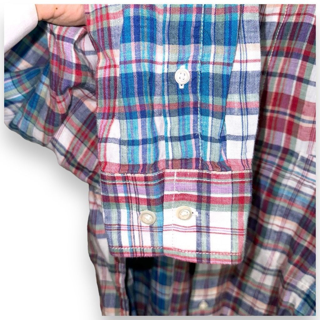 Tommy Bahama Plaid Tommy Bahama Linen Print Button Up Shirt Size LT Size US L / EU 52-54 / 3 - 6 Thumbnail