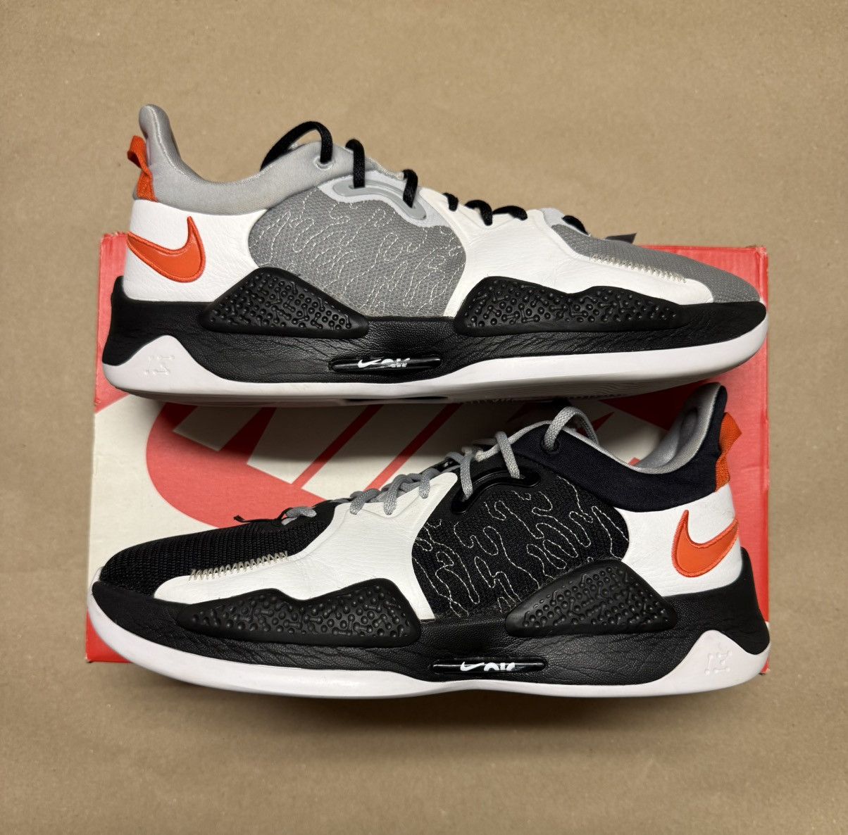 Nike Nike PG 5 Promo Black White Orange Mens size 14 Basketball! Size US 14 / EU 47 - 1 Thumbnail