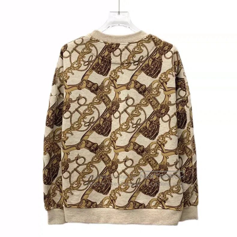 Hermes Hermes Yellow chain intarsia cotton long sleeve knitted pu Size XXS / US 00 / IT 34 - 2 Thumbnail