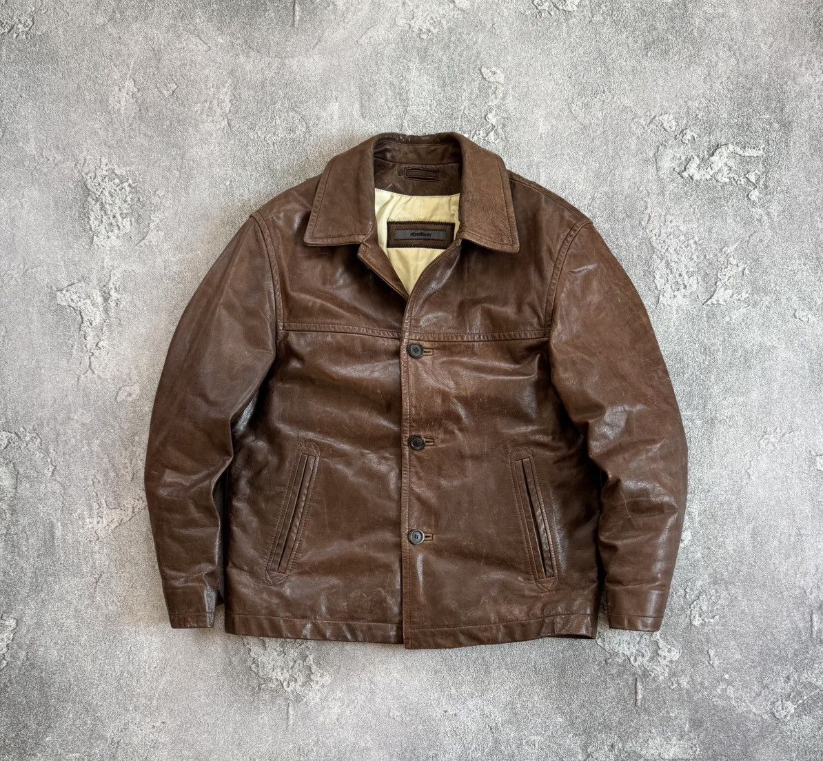 Strellson × Vintage Stellson Leather M aviator bomber pilot jacket coat brown Size US S / EU 44-46 / 1 - 1 Thumbnail