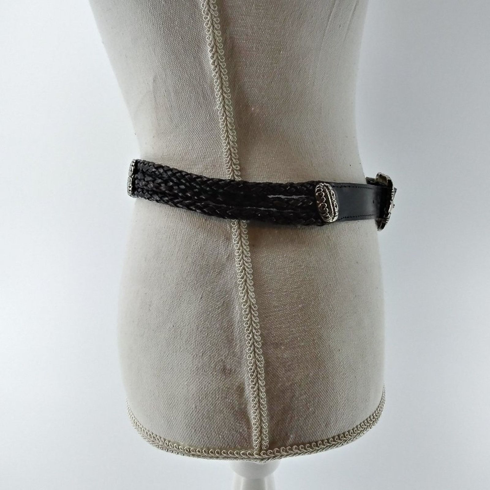 Vintage Women's Braided Triple Rope & Hardware Leather Belt S Size ONE SIZE - 12 Thumbnail