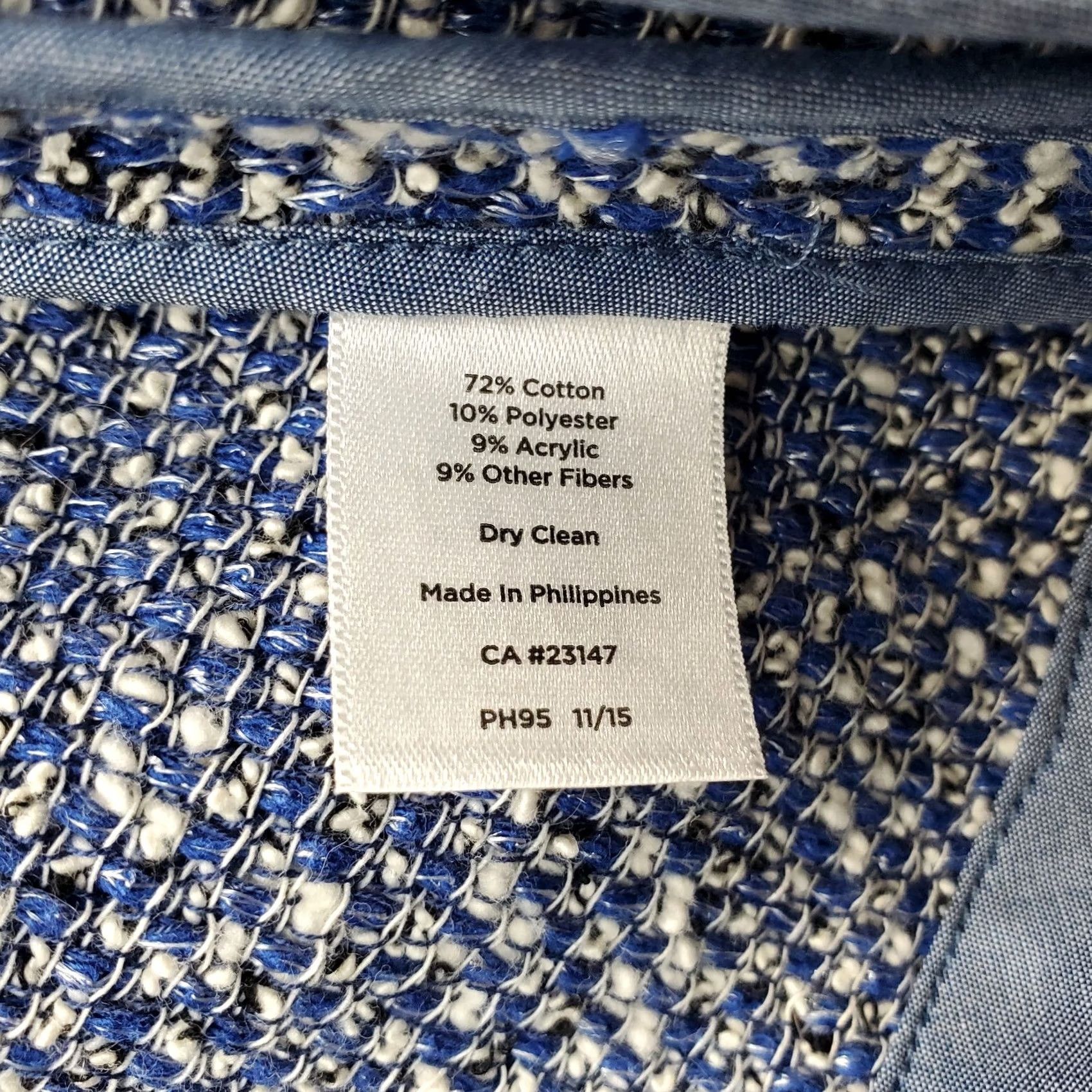 Talbots Talbots Blazer Jacket Women XS Multi Textured Tweed Long Sleeve Open Drape Front: Womens Size XS Size XS / US 0-2 / IT 36-38 - 4 Thumbnail