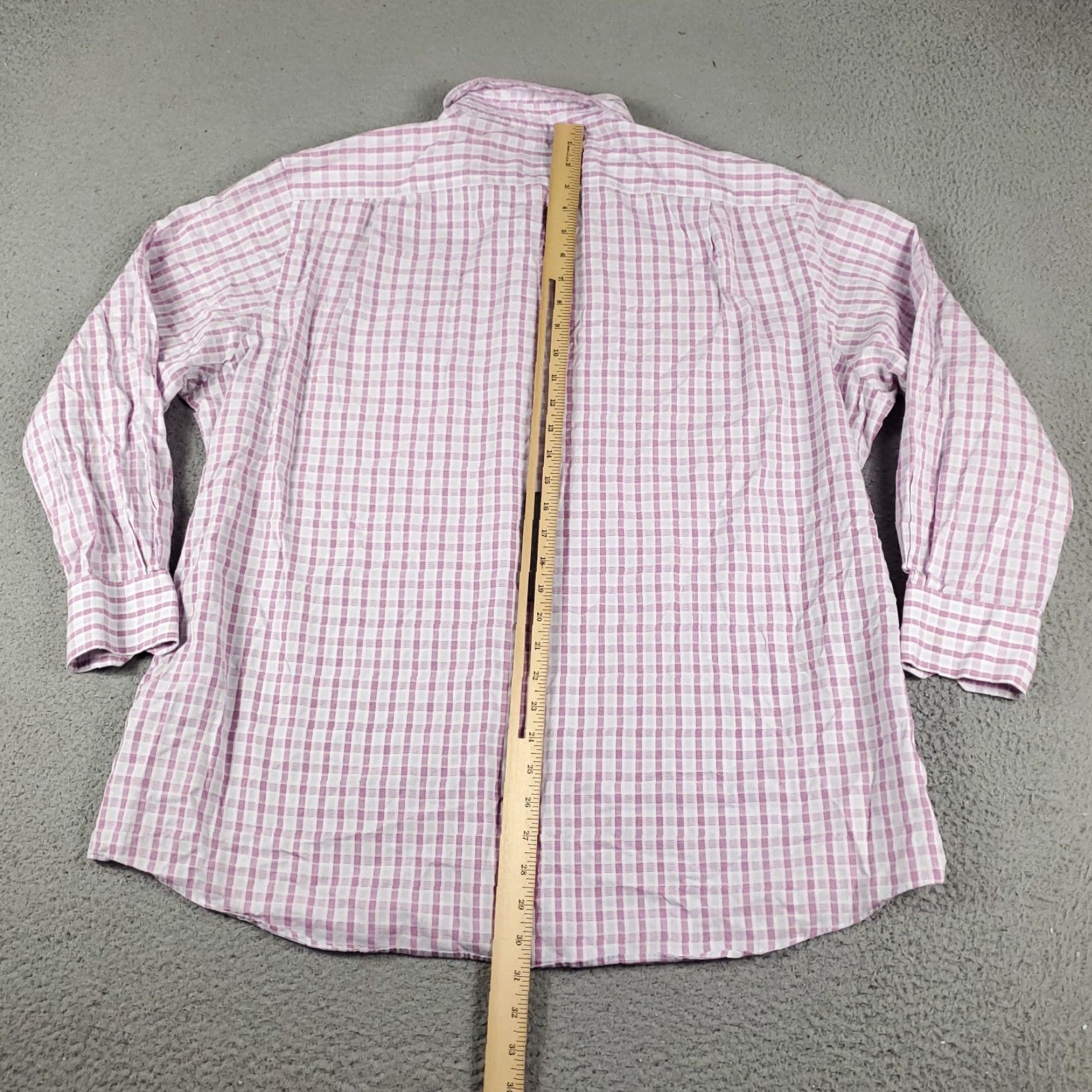 Tommy Bahama Tommy Bahama Shirt Mens Dress Shirt 17.5 Purple Plaid Long Sleeve Button Up, Regular Fit, 100% Cotton, Collared, Classic/Preppy, Adult Mens Clothing Size 46R - 4 Thumbnail