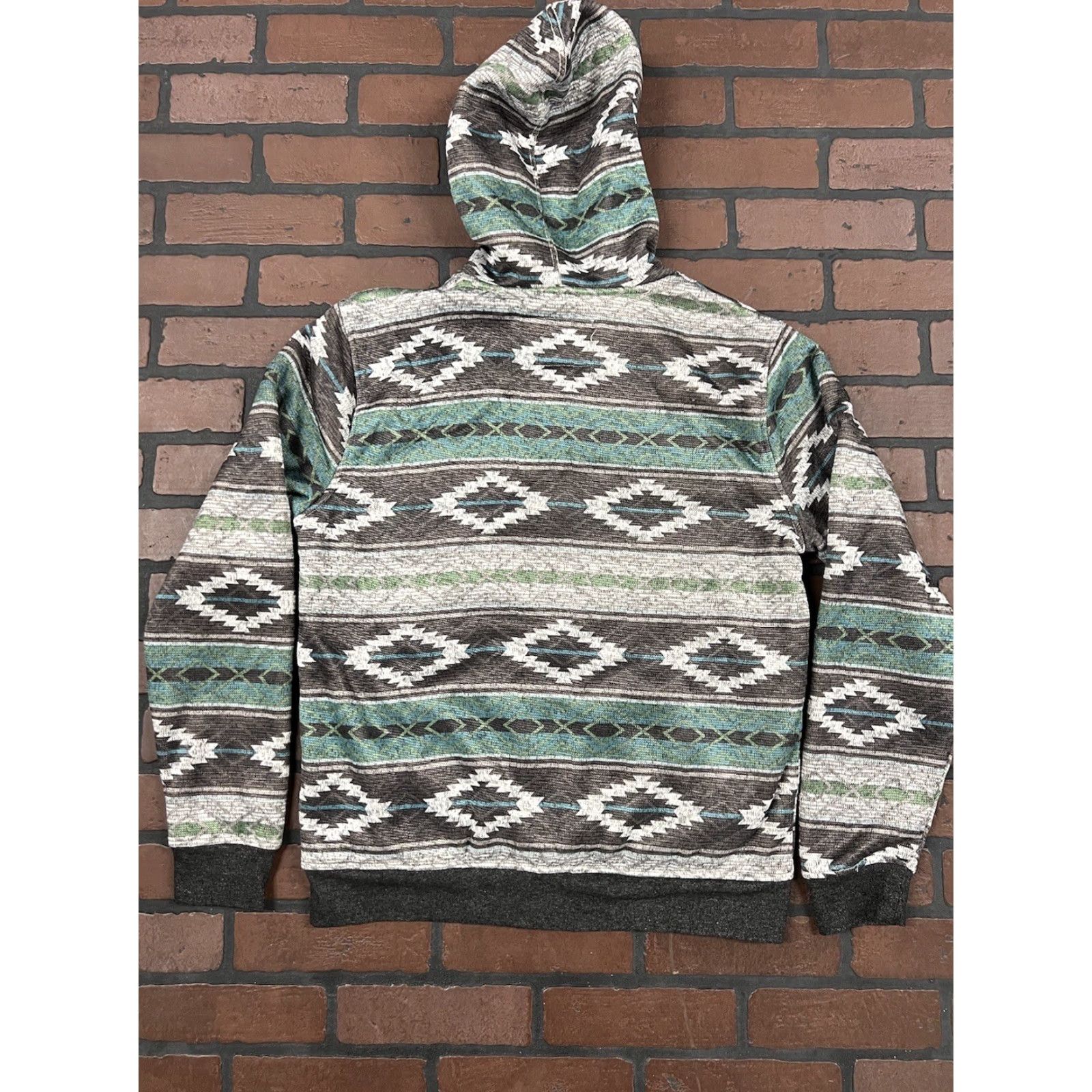Vintage Brooklyn Clothing MFG Aztec Print Full Zip Hooded Jacket Men’s Medium Size US M / EU 48-50 / 2 - 5 Thumbnail