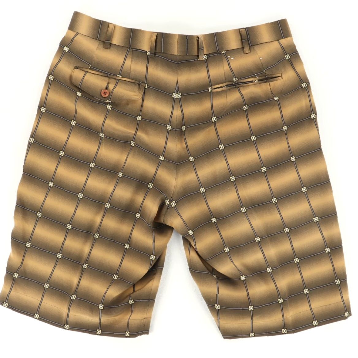 Vintage VTG The Point 70s Polyester Microfiber Golf Shorts Brown All Over Print Men's 32 Size US 32 / EU 48 - 4 Thumbnail