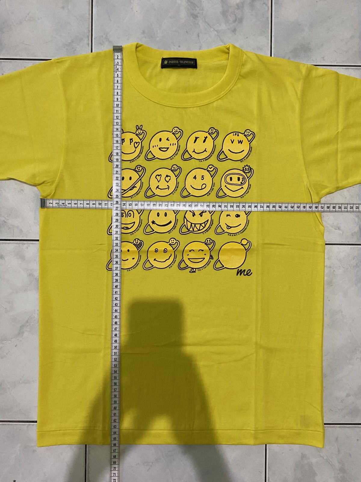 Japanese Brand 24 Hour Television Japanese Smiley Face Graphic Neon T-Shirt Size US S / EU 44-46 / 1 - 25 Thumbnail