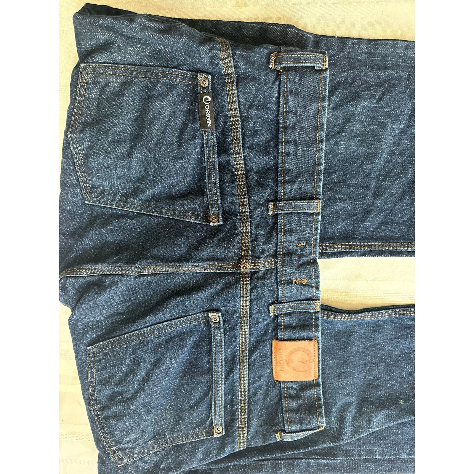 Original Chuck ORIGIN USA Men’s Dark Indigo Jeans Standard Straight Leg Fit Size US 36 / EU 52 - 7 Thumbnail