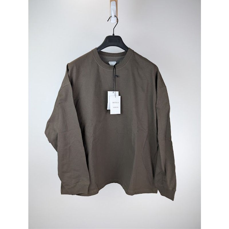 Bottega Veneta o1rshd1 Heavy Japanese Jersey Long Sleeve T-Shirt in Olive Size US M / EU 48-50 / 2 - 1 Thumbnail