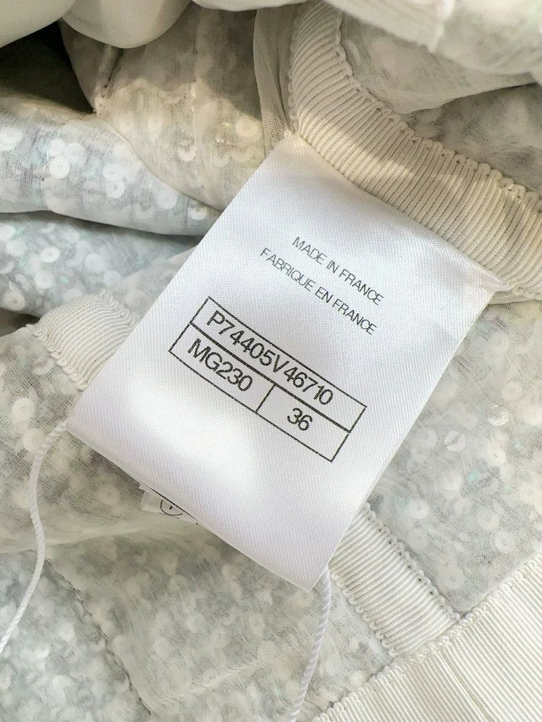 Chanel Chanel 23p preview series green and white sequin embroider Size 24" / US 00 / IT 34 - 5 Thumbnail