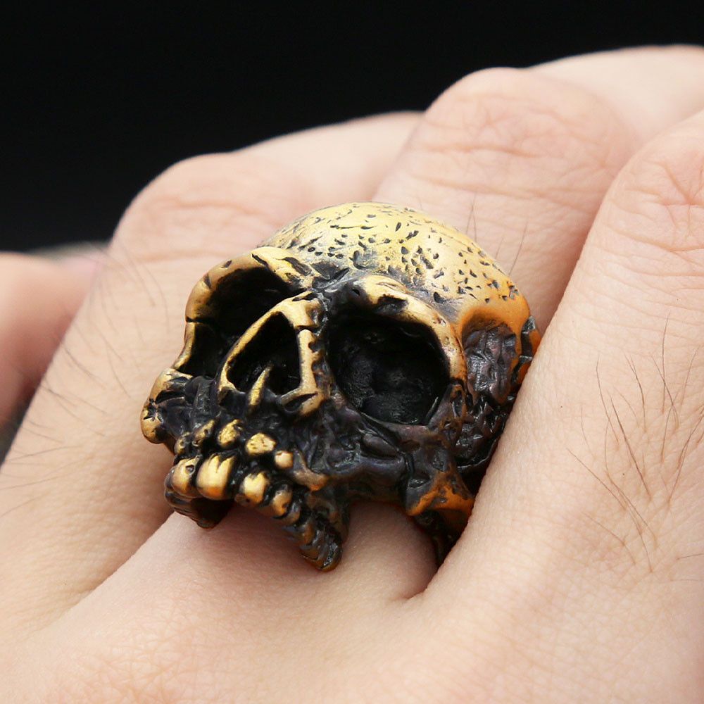 Japanese Brand × Jewelry × Vintage Punk Brass Skull Ring Size ONE SIZE - 5 Thumbnail