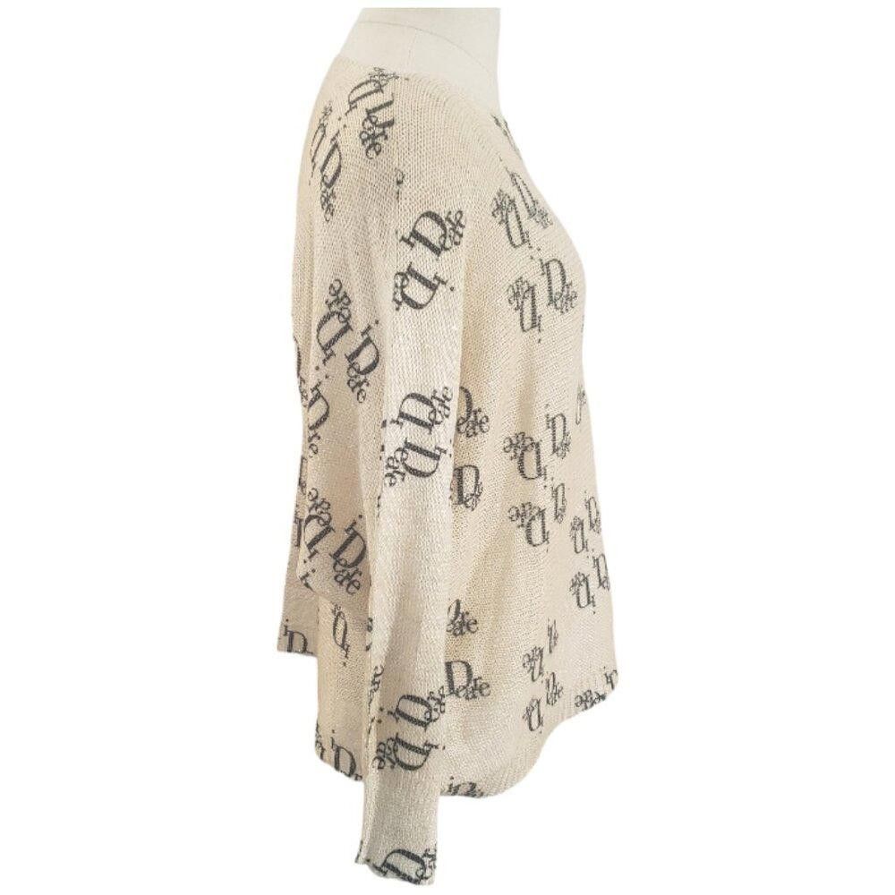 Designer CT1991 Free for Humanity Beige & Black Sweater S Size S / US 4 / IT 40 - 3 Thumbnail