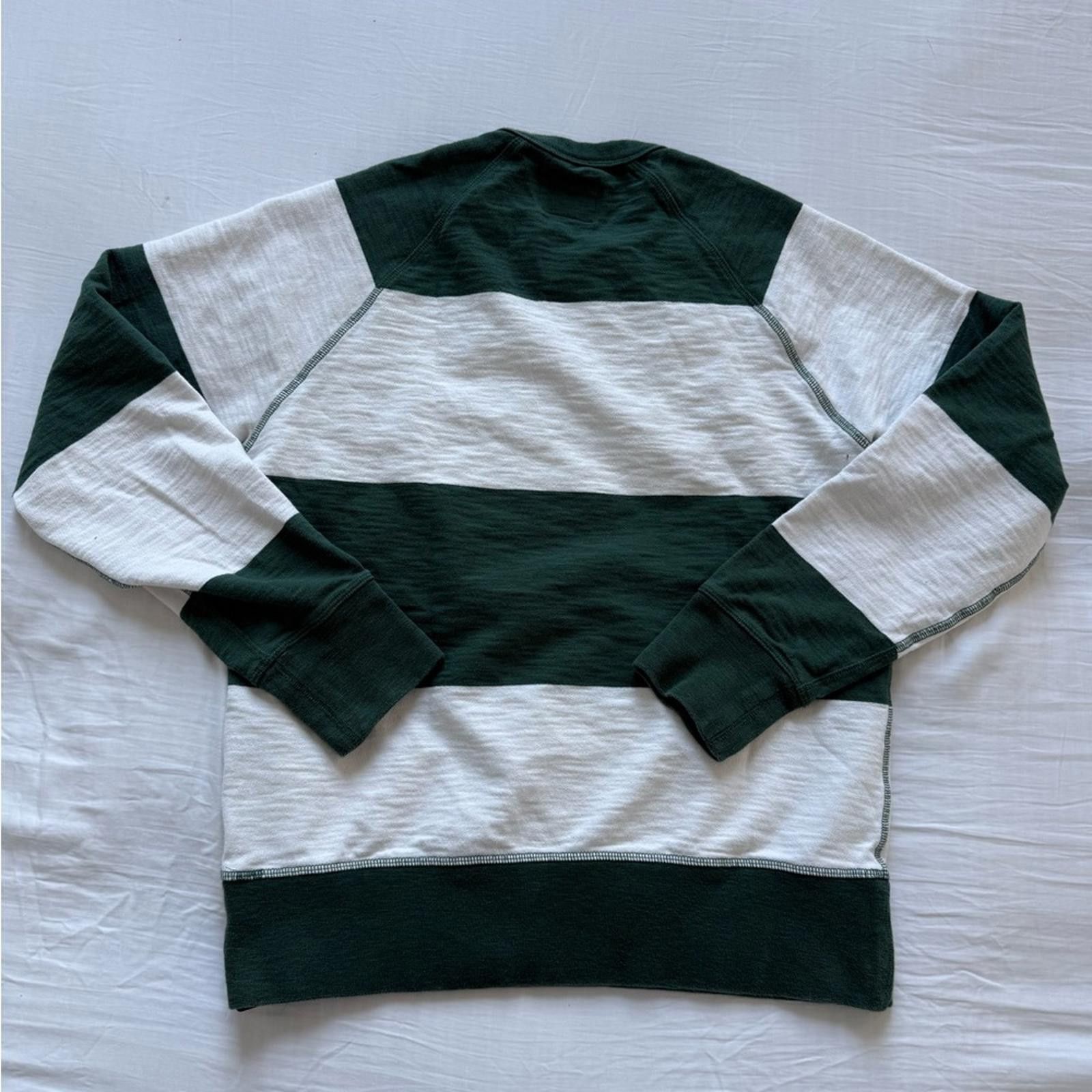 J.Crew Green and White Striped Sweater Size US S / EU 44-46 / 1 - 5 Thumbnail