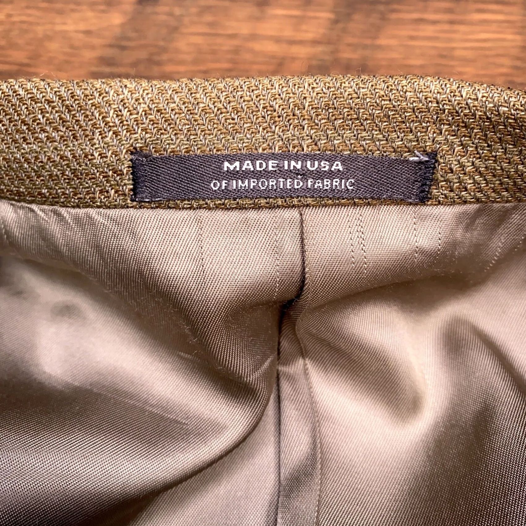 Hart Schaffner Marx Hart Schaffner Marx Blazer Adult 42R Brown Wool Silk USA Size 42R - 6 Thumbnail