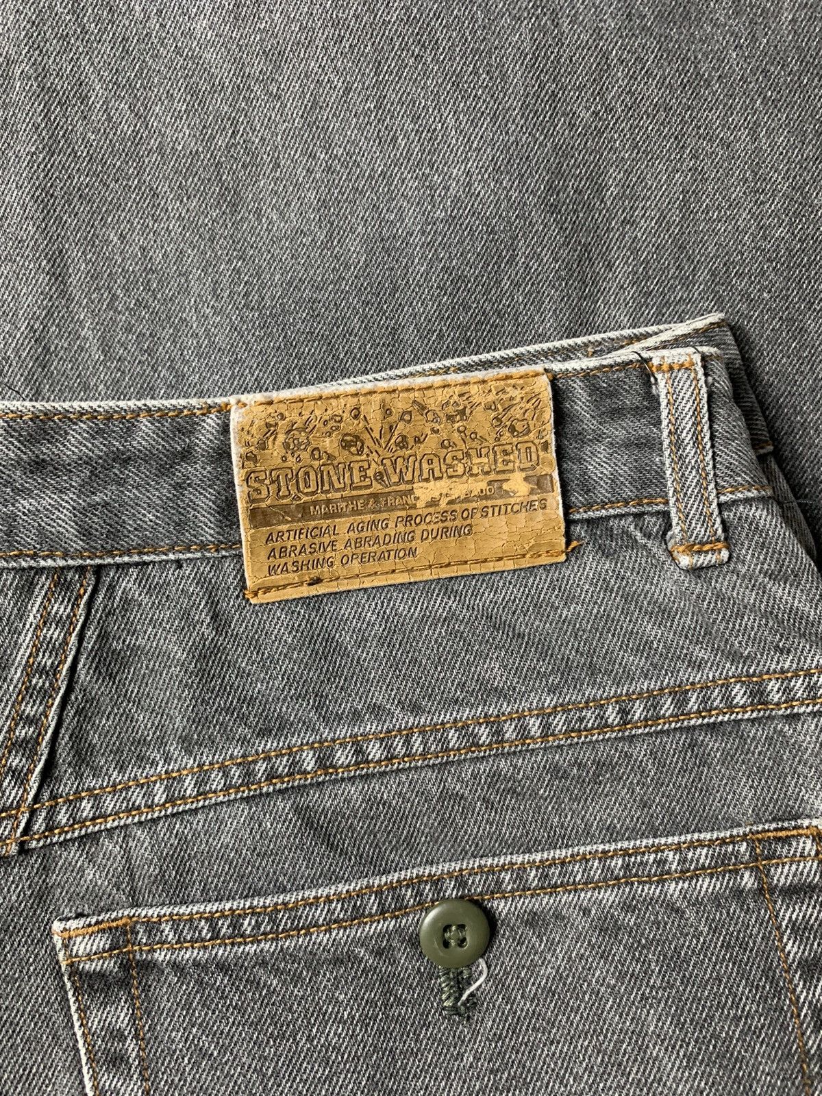 Marithe + Francois Girbaud 2000s Marithe Francois Girbaud Stone Washed Panelled Jeans Size US 30 / EU 46 - 9 Thumbnail