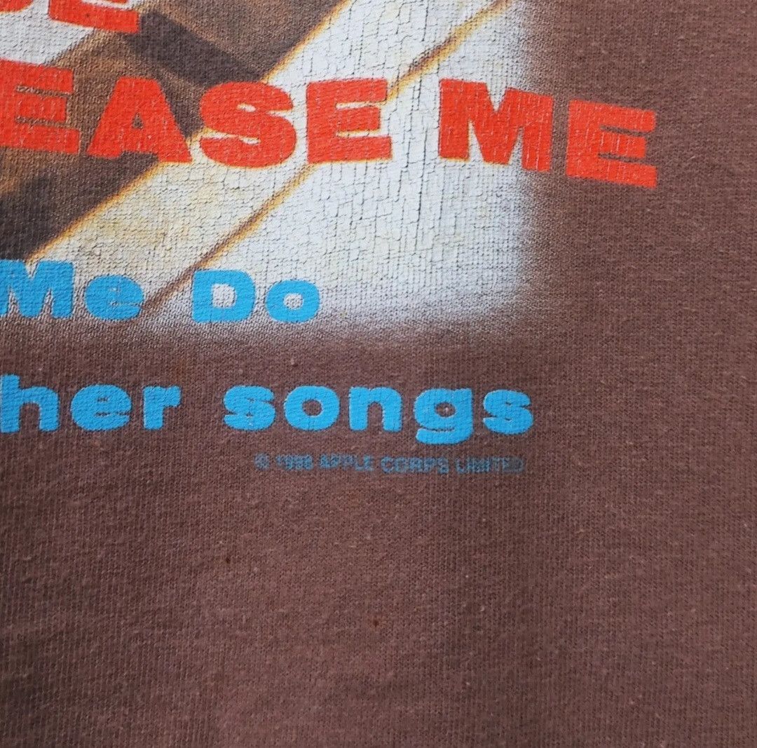 Band Tees Vintage 90's The Beatles Please Me Album Tshirt Size US L / EU 52-54 / 3 - 6 Thumbnail
