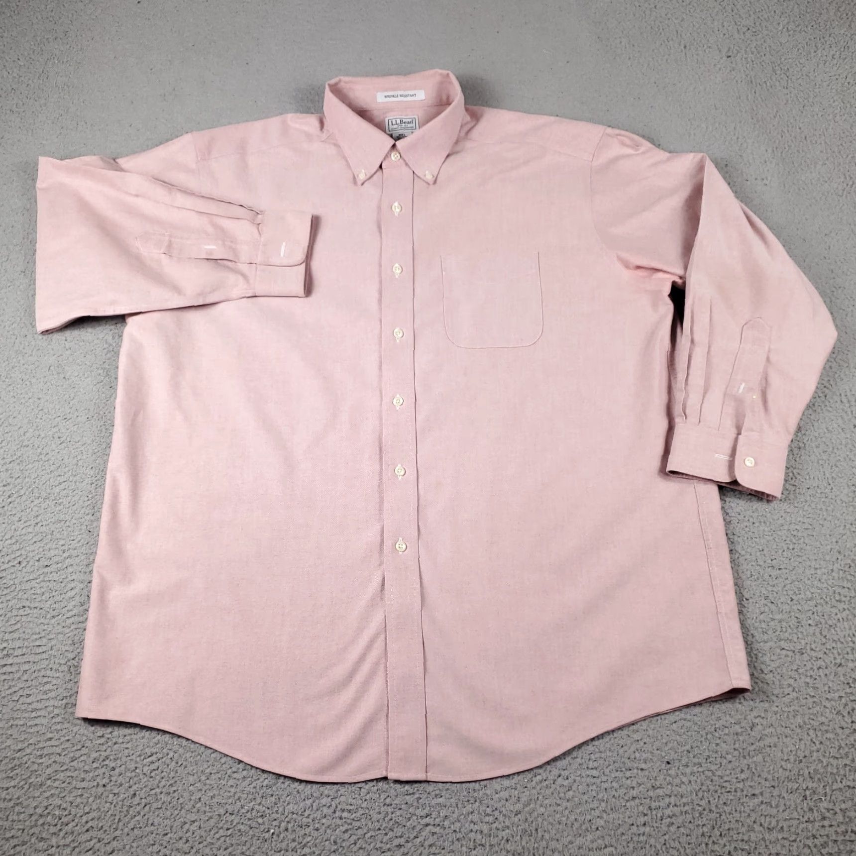 Vintage LL Bean Shirt Mens 17.5 Red Button-Up Long Sleeve Casual Size US XL / EU 56 / 4 - 2 Thumbnail