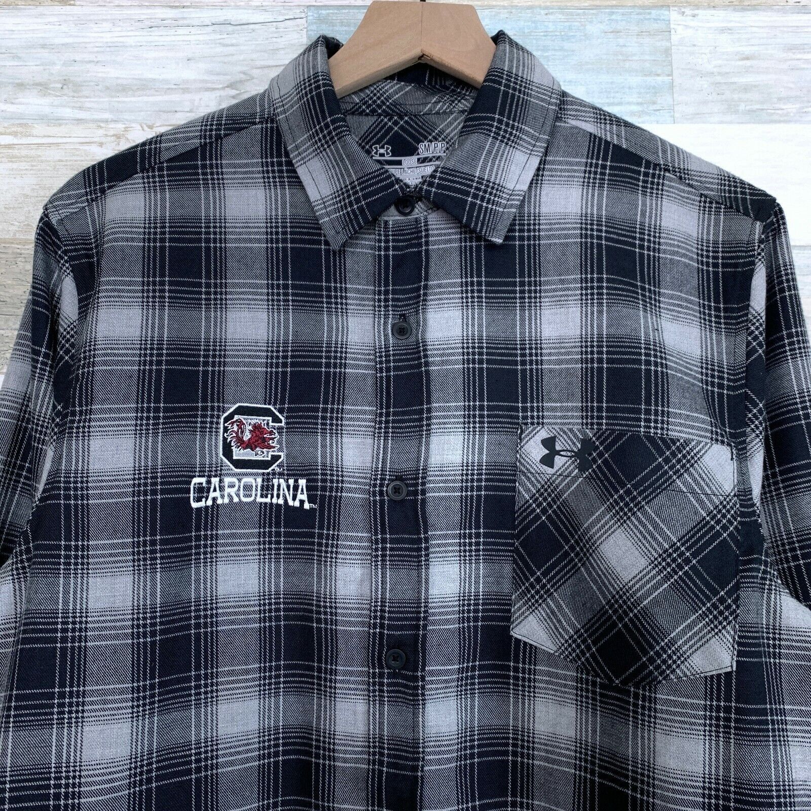 Under Armour Under Armour South Carolina Gamecocks Plaid Shirt Mens S Size US S / EU 44-46 / 1 - 3 Thumbnail