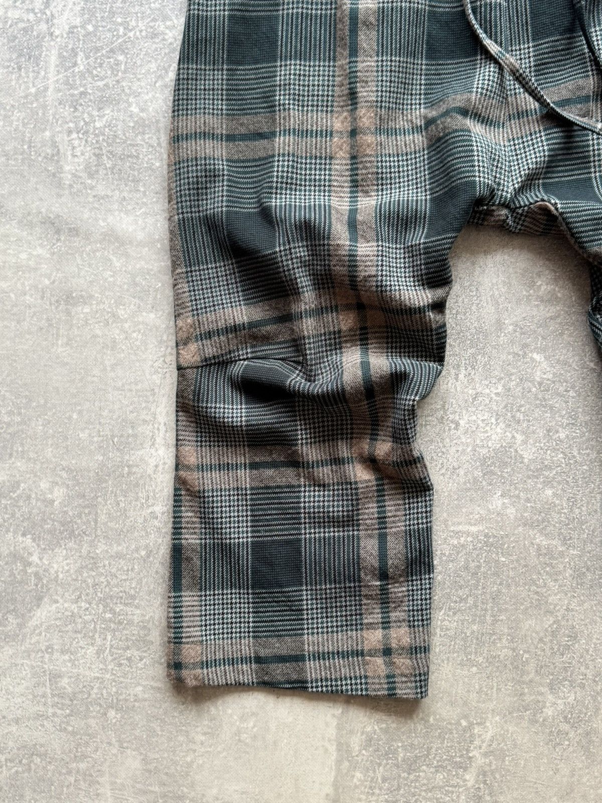 Rundholz RUNDHOLZ Check Dropped Crotch Wool/Cotton Trouser Size US 34 / EU 50 - 4 Thumbnail