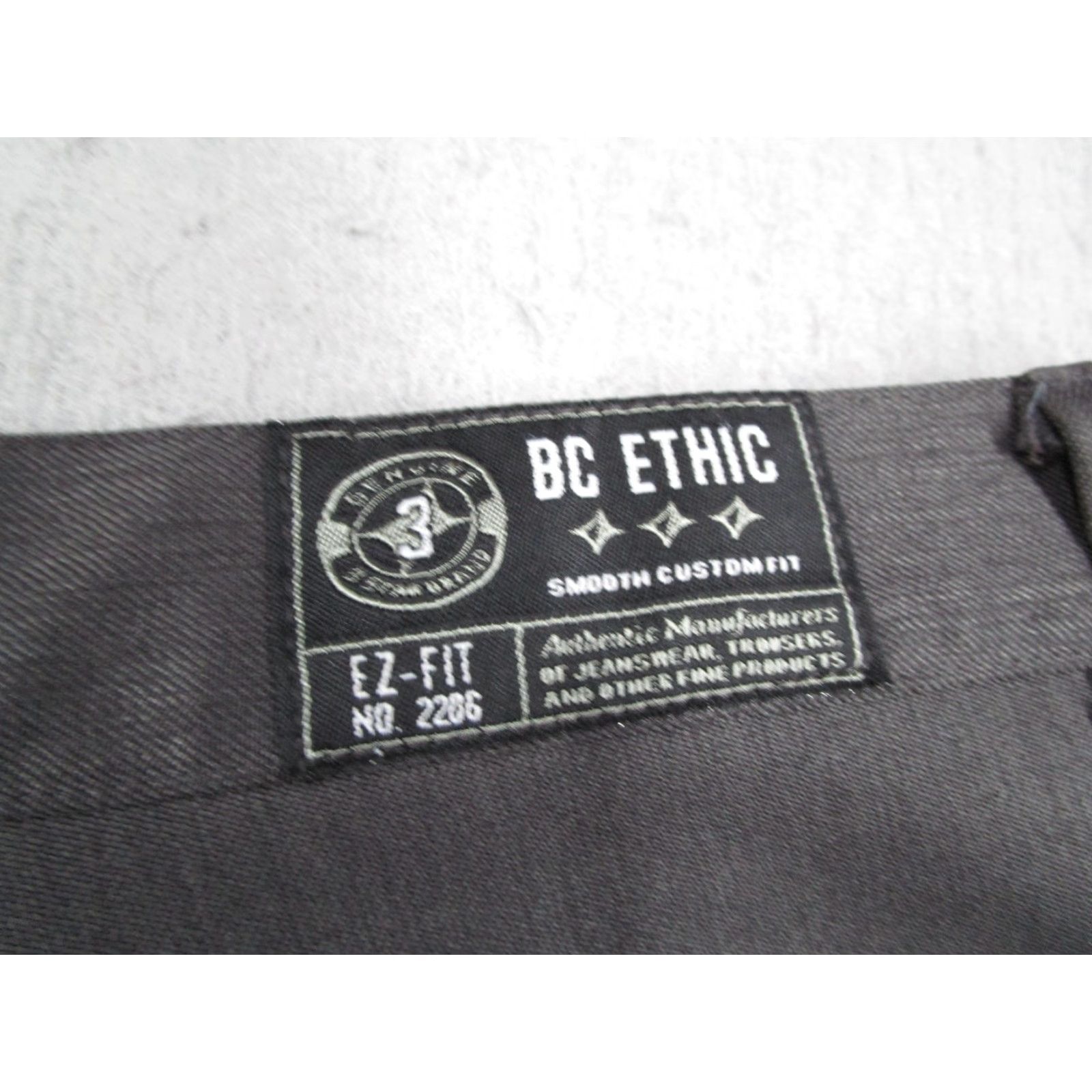 Vintage BC Ethic Pants Mens 34 Polyester EZ Fit Smooth Custom Fit 5 Pocket Made USA Shirt Size US 34 / EU 50 - 6 Thumbnail