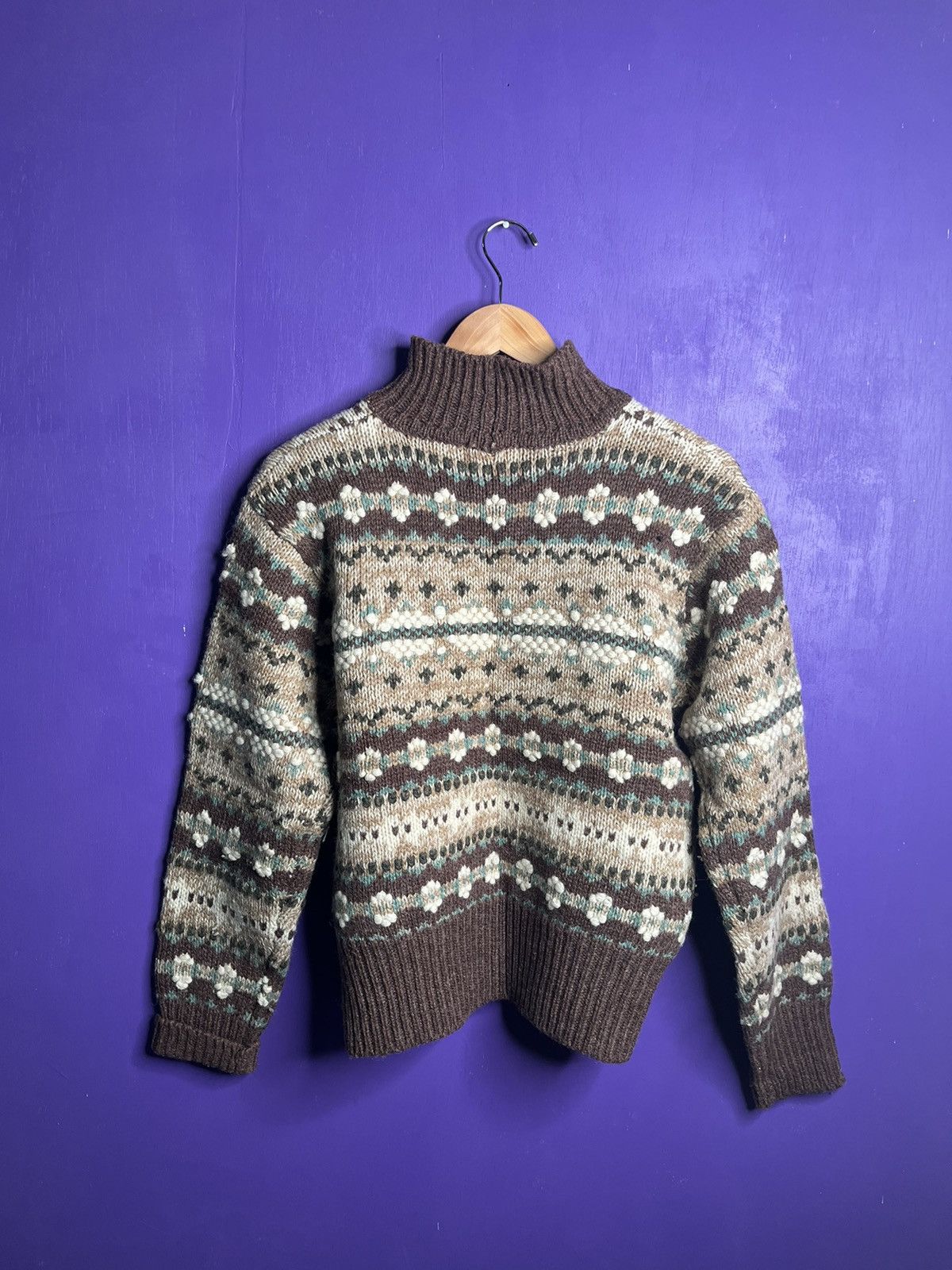 American Eagle Outfitters × Vintage Vintage 90s American Eagle earth tones wool sweater Size US M / EU 48-50 / 2 - 2 Thumbnail