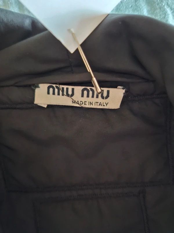 Miu Miu Miu Miu Black Padded Coat with Circular Back Detail, 2000s Size US L / EU 52-54 / 3 - 2 Thumbnail