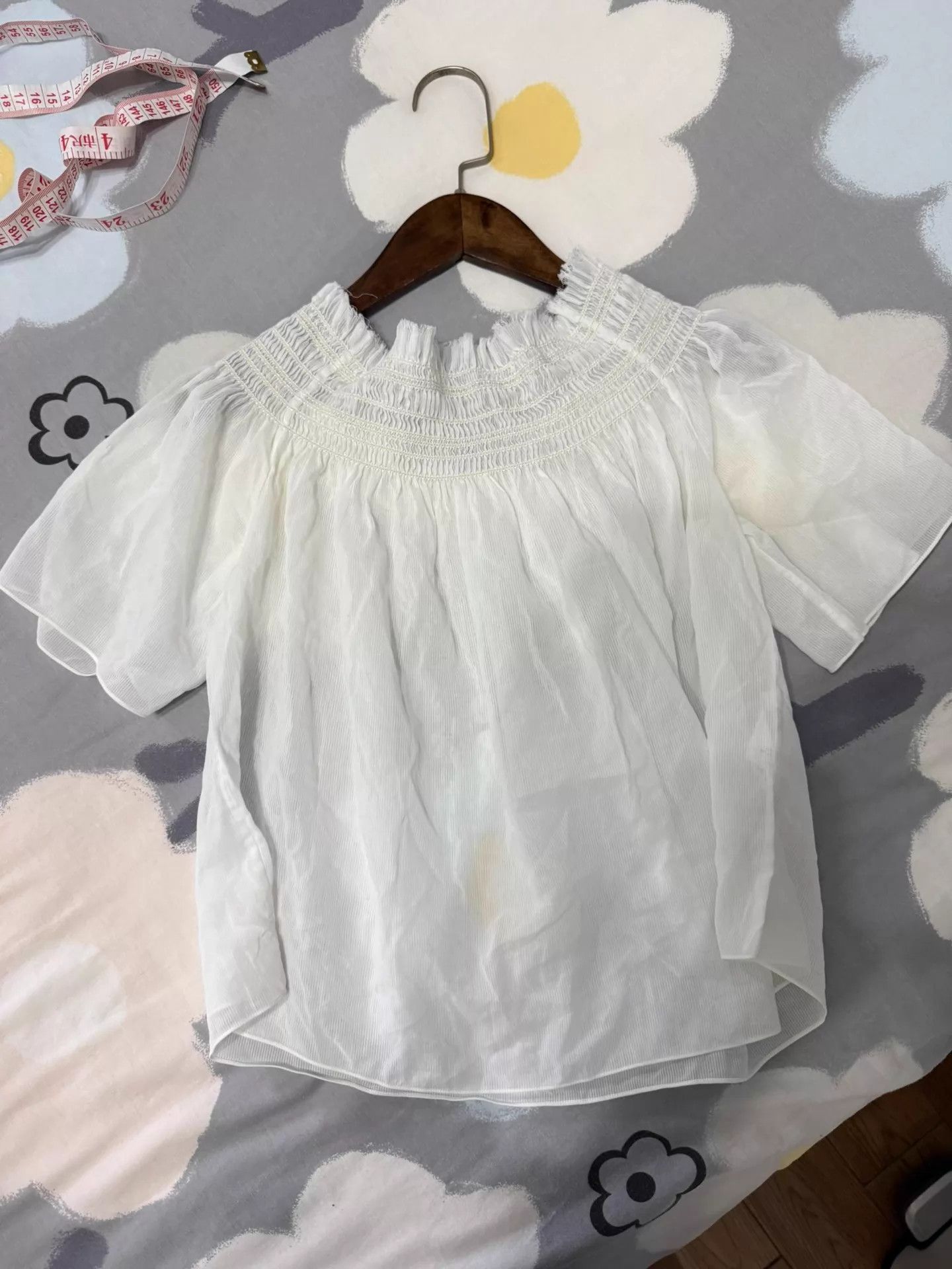 Saint Laurent Paris SAINT LAURENT Off-Shoulder Sheer Top 9/10 Vacation Size XS / US 0-2 / IT 36-38 - 3 Thumbnail