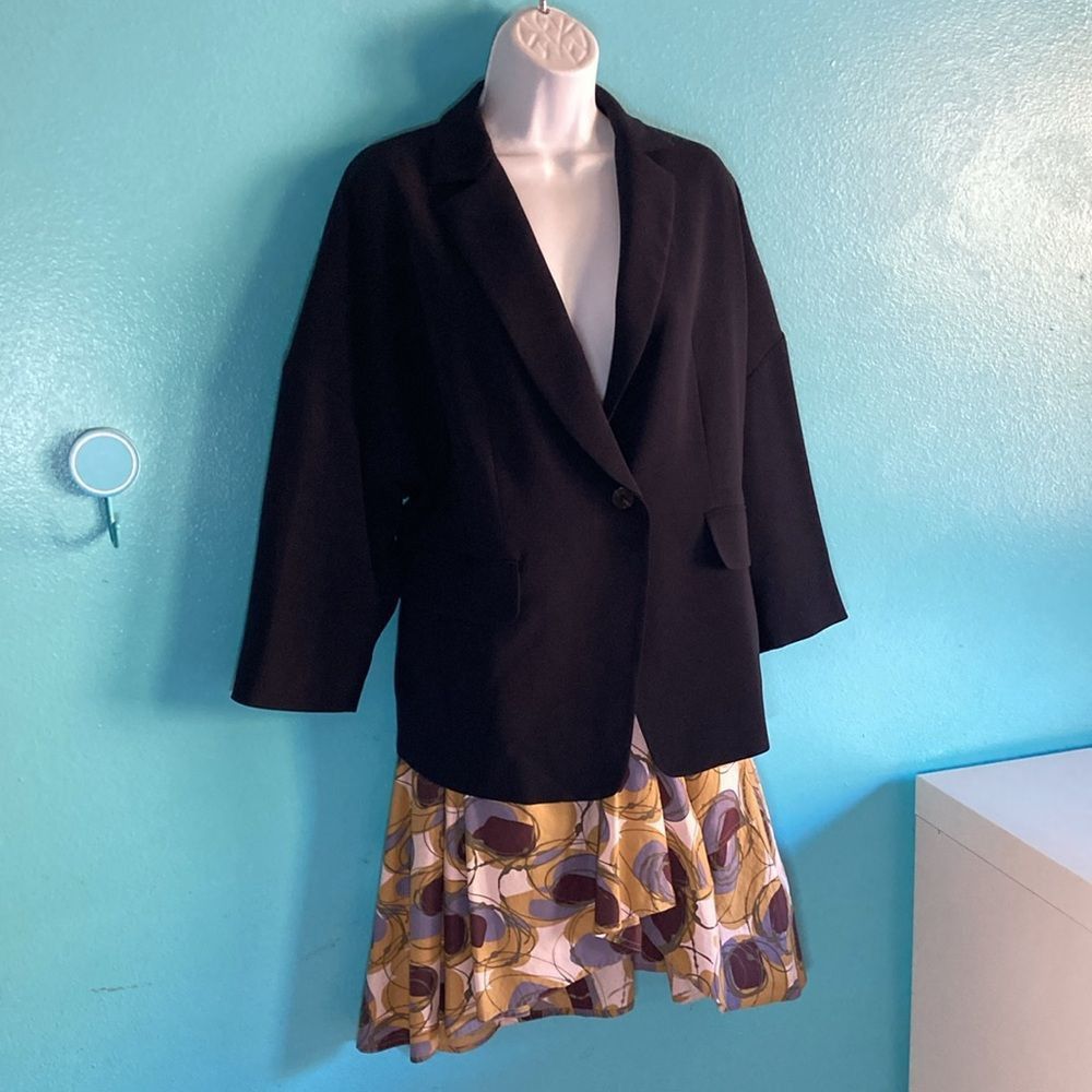 Alberto Alberto Biani Dark Navy Oversized Blazer Size 40 Fits up to Size L / US 10 / IT 46 - 7 Thumbnail