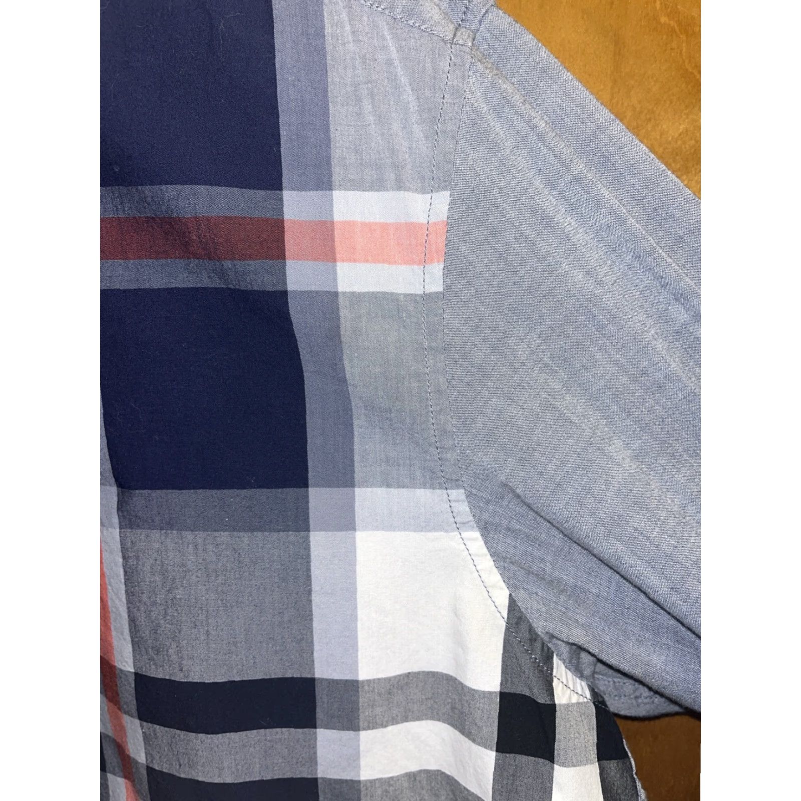 Gap VINTAGE Gap Men’s Long Sleeve Button-Down Shirt Casual Travel Party Plaid Blue Gray 90s Large Size US L / EU 52-54 / 3 - 3 Thumbnail