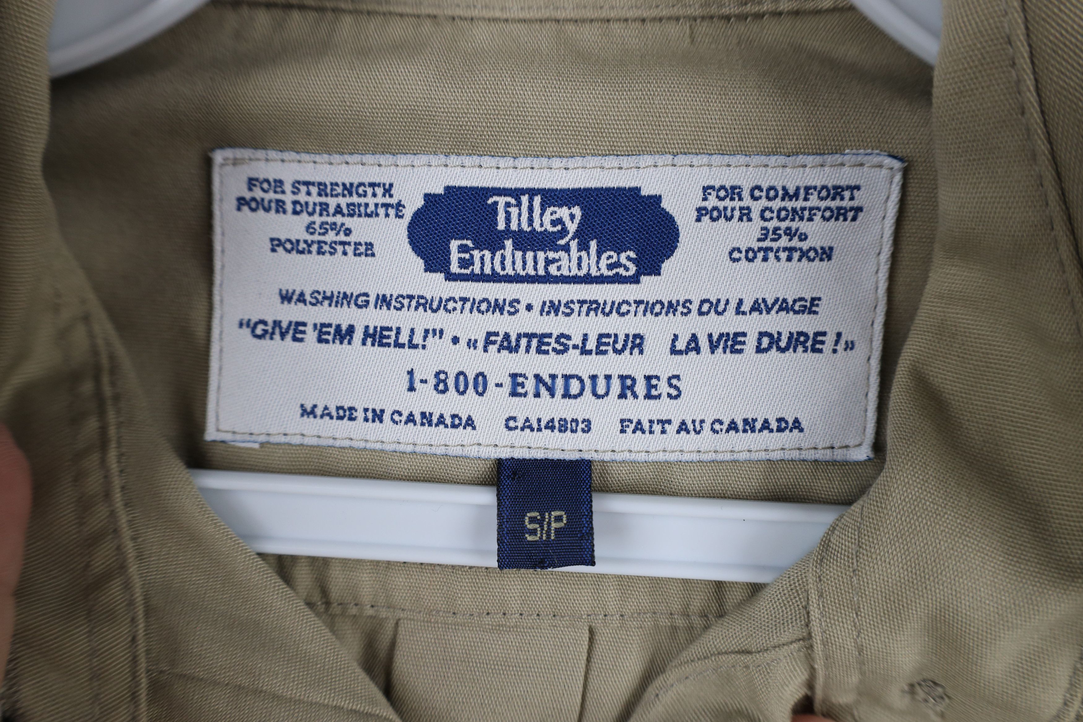 Tilley × Vintage Vintage 90s Tilley Endurables Collared Button Shirt Beige Size S / US 4 / IT 40 - 8 Thumbnail