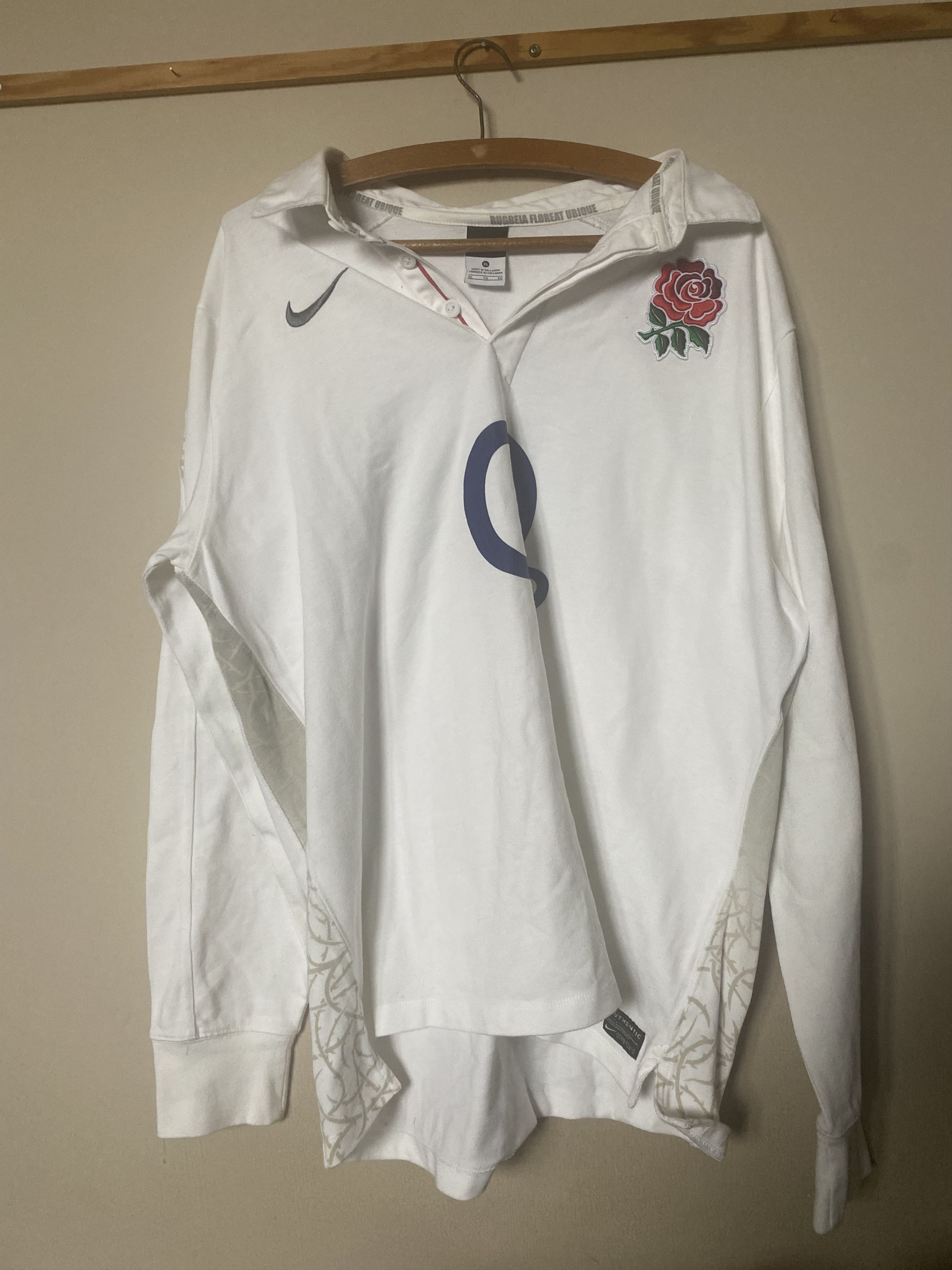 Nike Vintage Rugby ENGLAND - Long Sleeves - XL - Nike - UNIQUE Size US XL / EU 56 / 4 - 1 Thumbnail