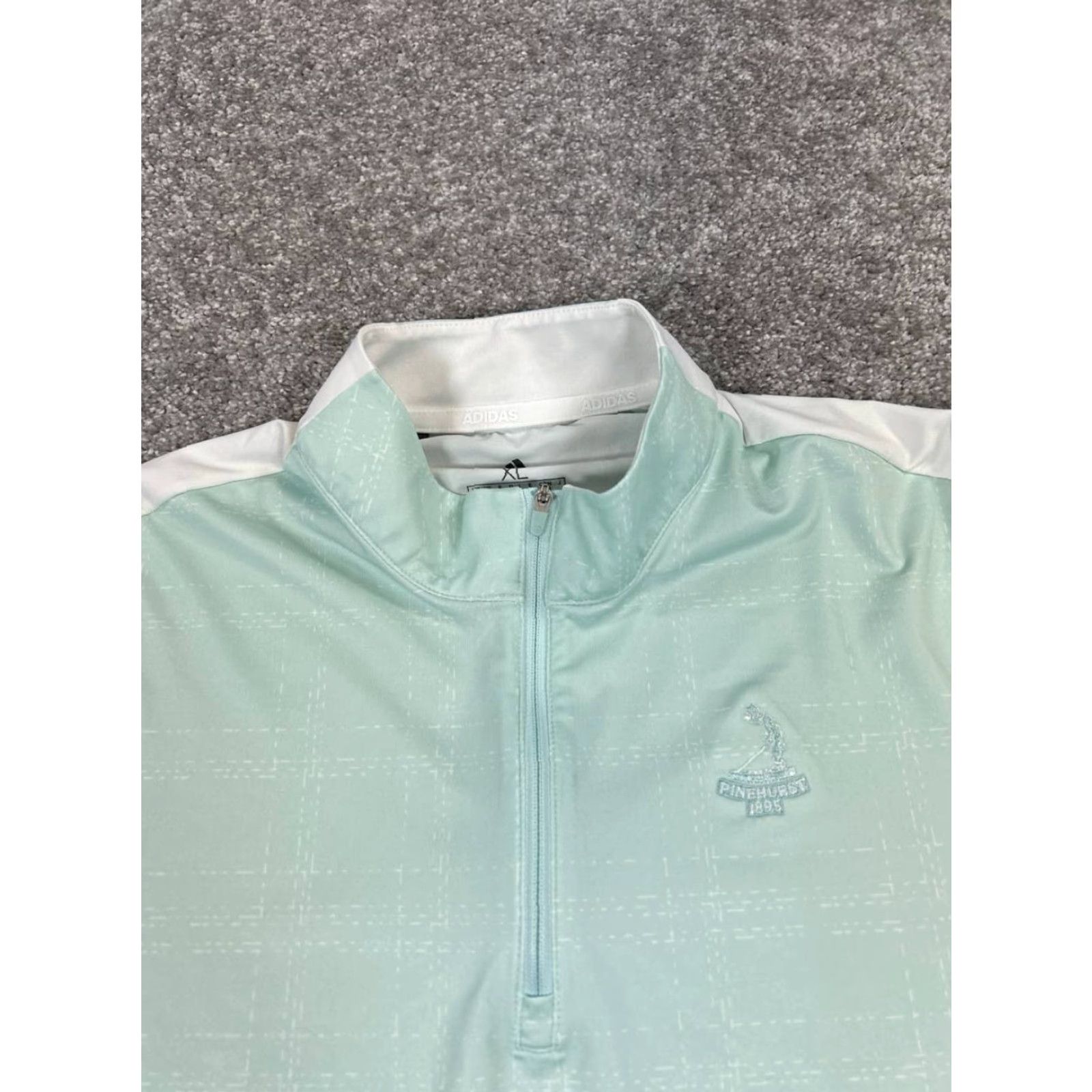 Adidas Adidas Sweater Womens XL Green White Golf Quarter Zip Logo Pullover Woman XL Green Logo Winter Spring Fall Vintage: No Size XL / US 12-14 / IT 48-50 - 2 Thumbnail