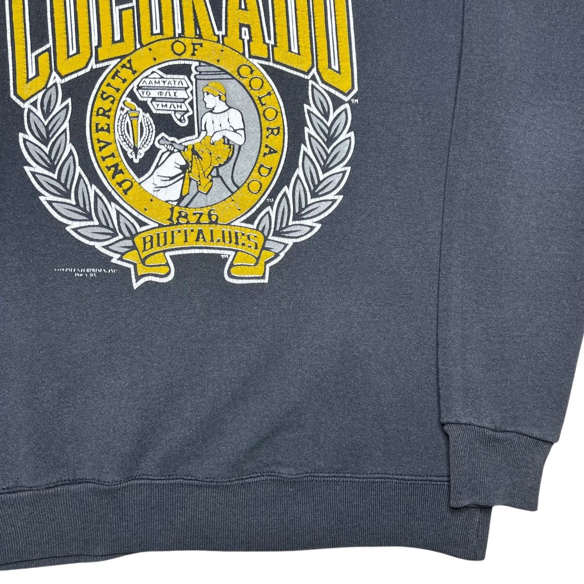 NCAA 1989 NCAA Colorado Buffaloes Mascot Double Sided Sweatshirt Size US XL / EU 56 / 4 - 16 Thumbnail